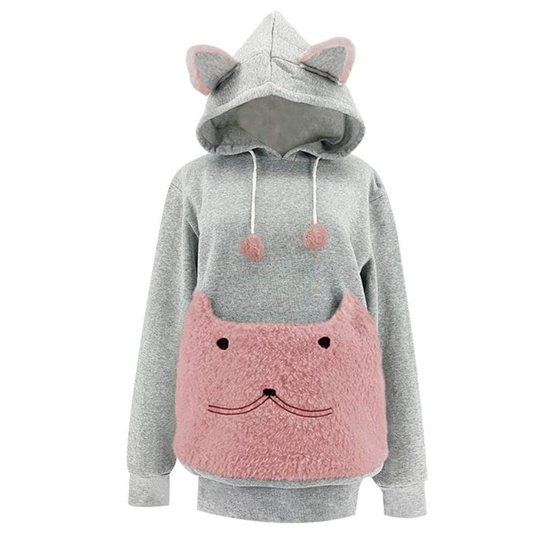 kitty pouch hoodie