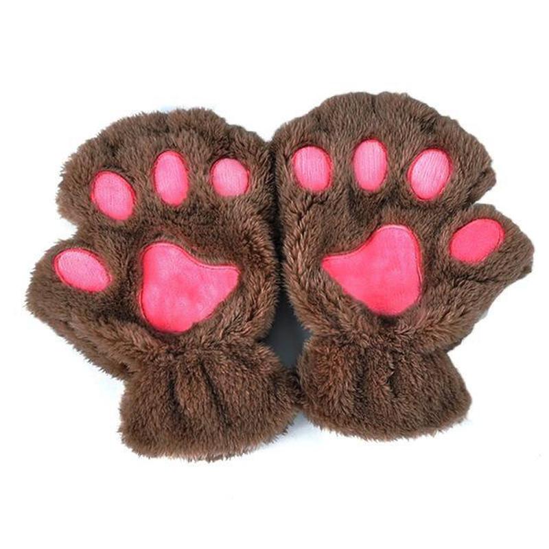 cat paw winter gloves