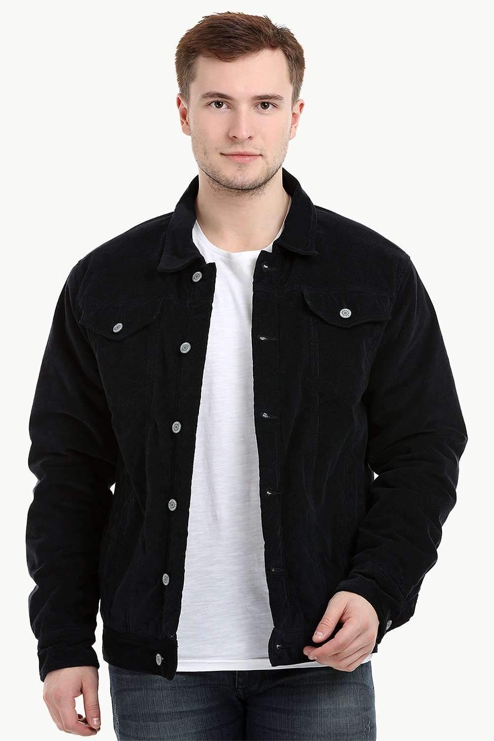 Men's Navy Corduroy Sherpa Lined Jacket – brinell