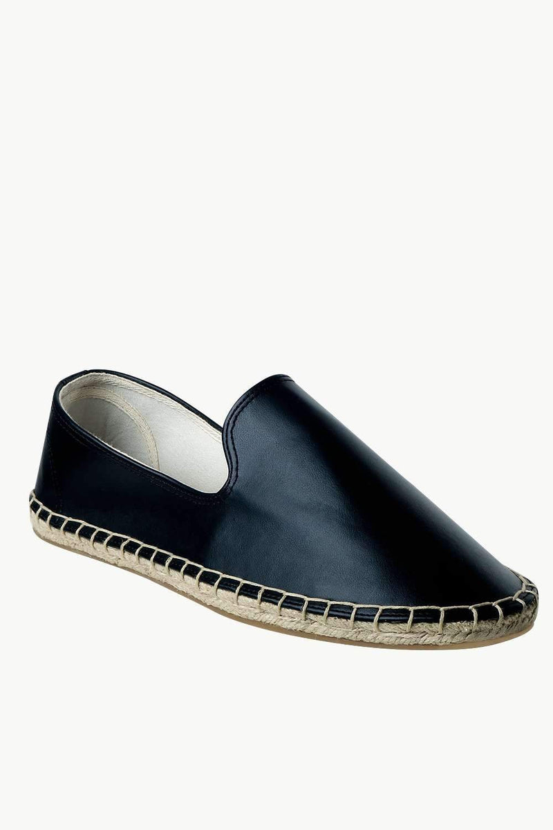 mens black leather espadrilles