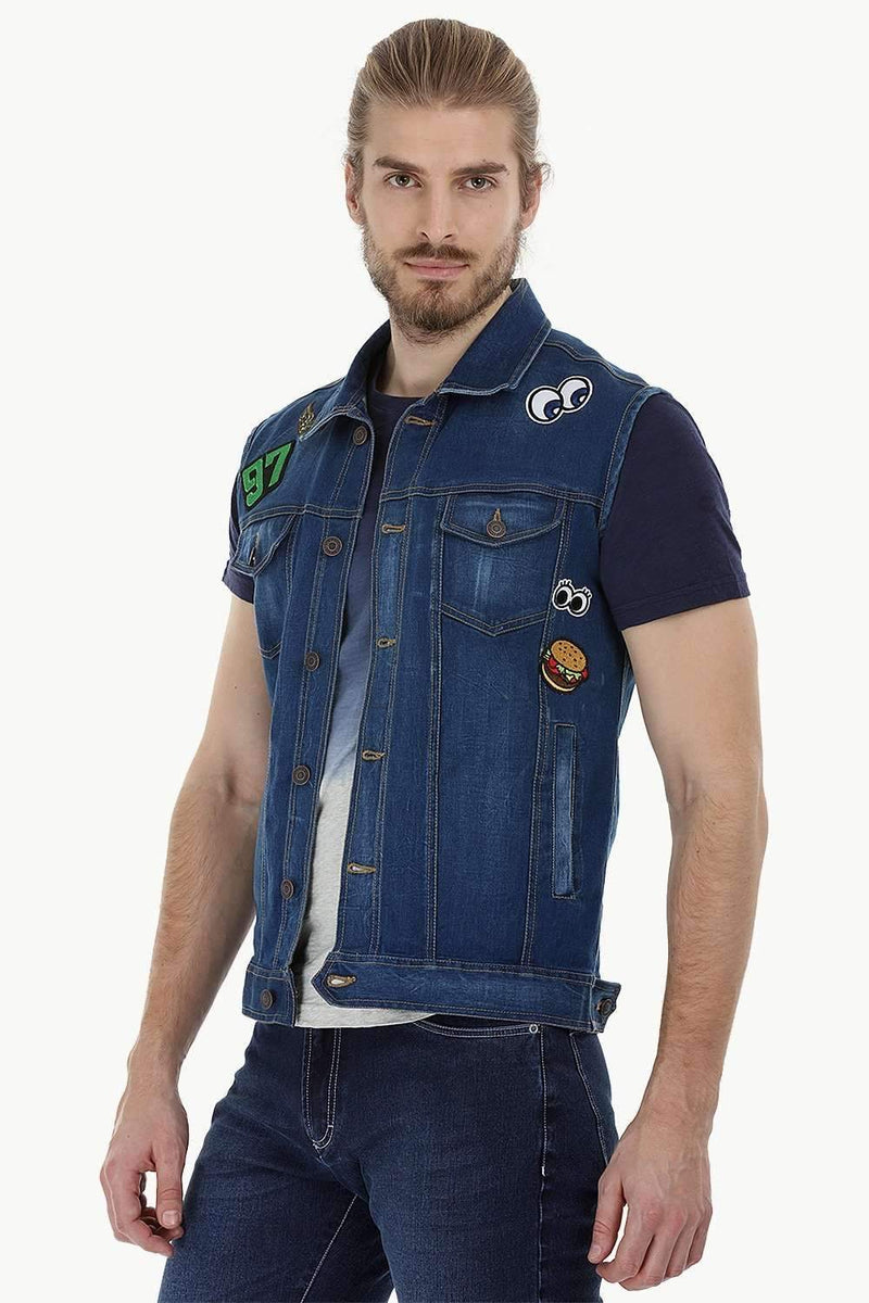 sleeveless trucker jacket