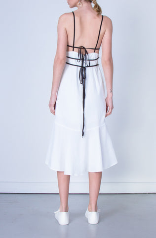 10 Spring Australian Fashion Styles That Embody Playful Minimalism - OSKAR white corset backless dress