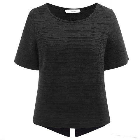 The Australian Fashion Online Lookbook Guide To The Ultimate Black Minimal Outfit - OSKAR black cotton linen tee