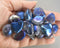 Blue Flame Aura Quartz Crystals 2pcs (0394*)
