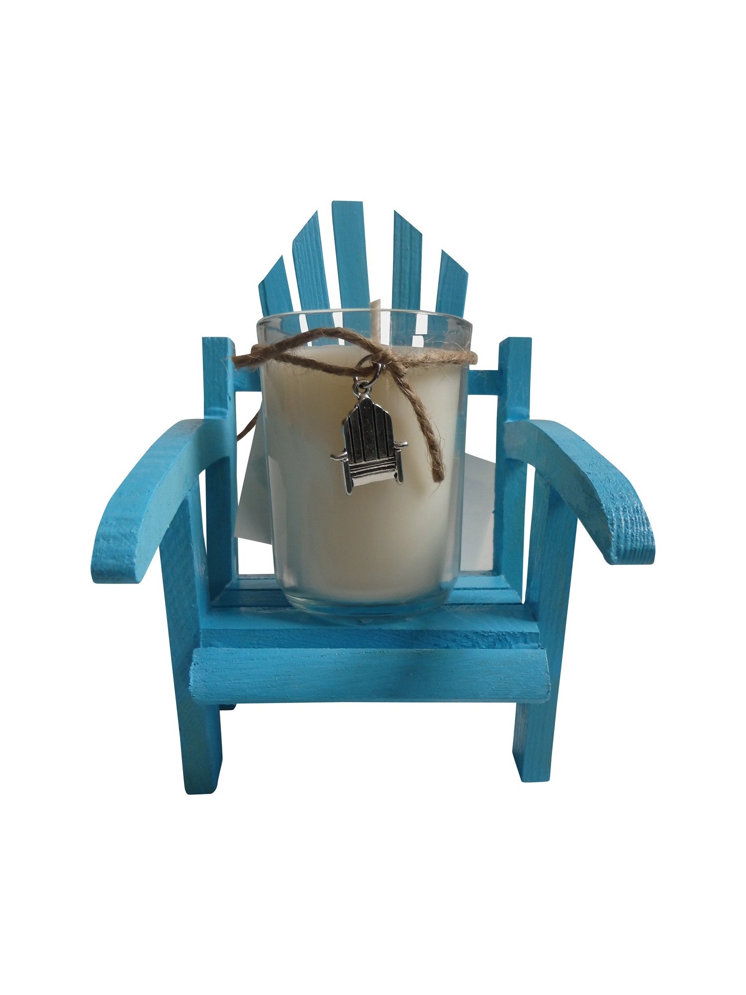 Luxury Miniature Aqua Adirondack Chair Candle Comes With A Free