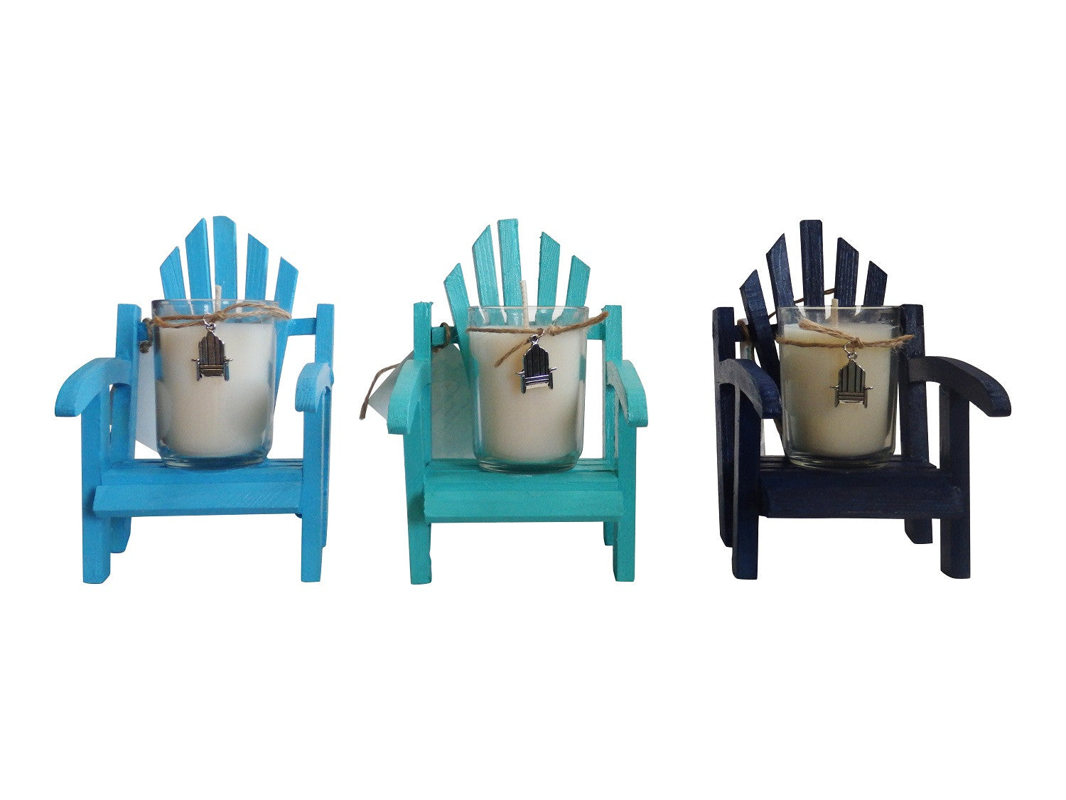 Luxury Miniature Aqua Adirondack Chair Candle Comes With A Free