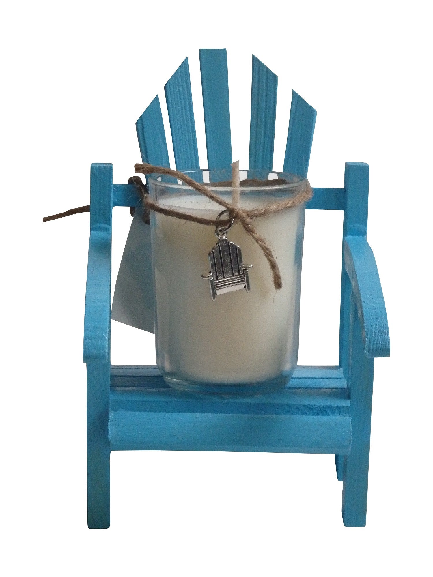 Luxury Miniature Aqua Adirondack Chair Candle Comes With A Free