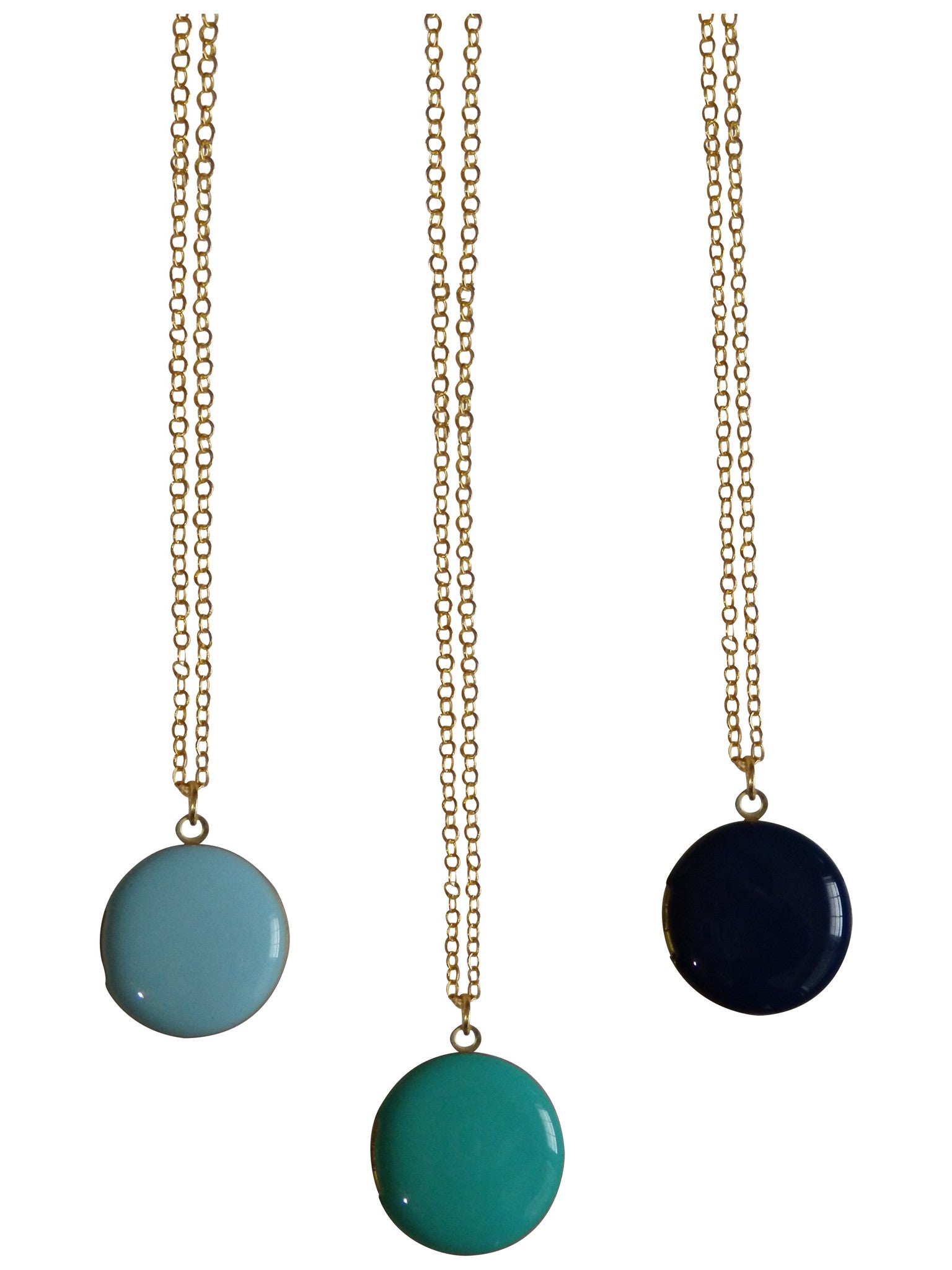 Kelly Green Circle Locket Necklace – HEATHER DZUBINSKI