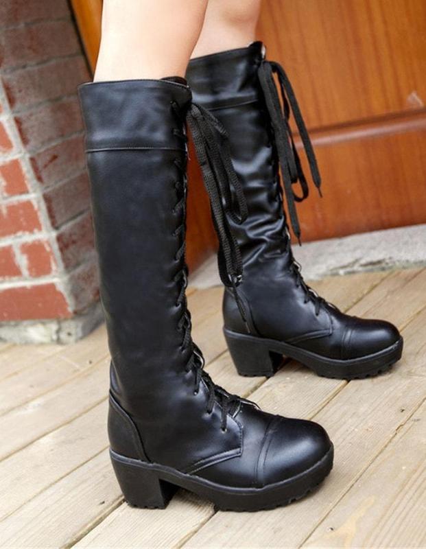 Black Knee High Deadly Boots – Deadly Girl