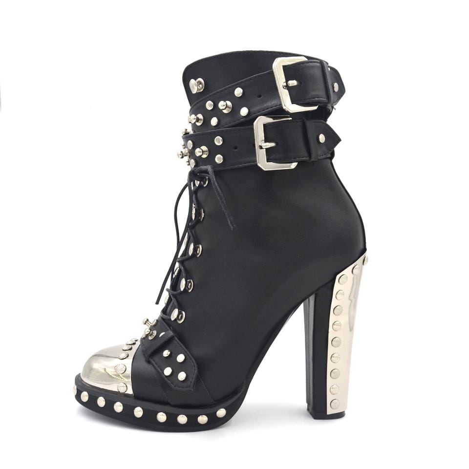 Chunky Army High Heels – Deadly Girl