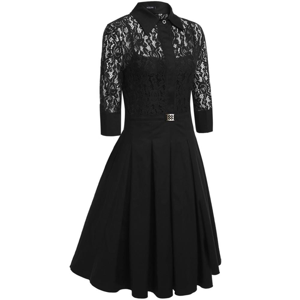 Retro Gothic Lace Dress – Deadly Girl