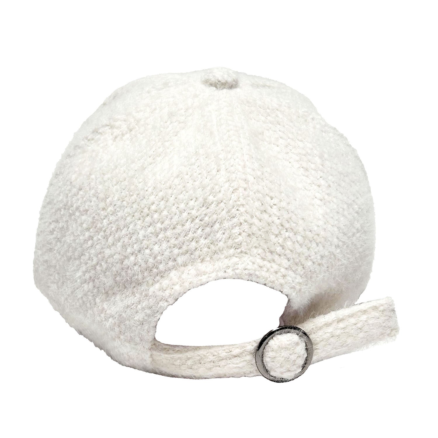 FLOOF Women's Angora Baseball Cap in White