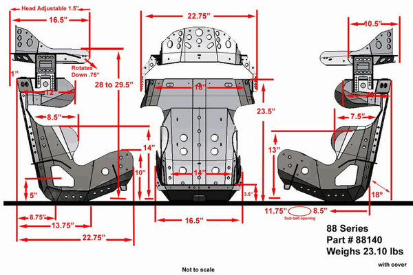 Racing Simulator Seat Kirkey 88 Series Stock Car Seat - FastTrackSims.com