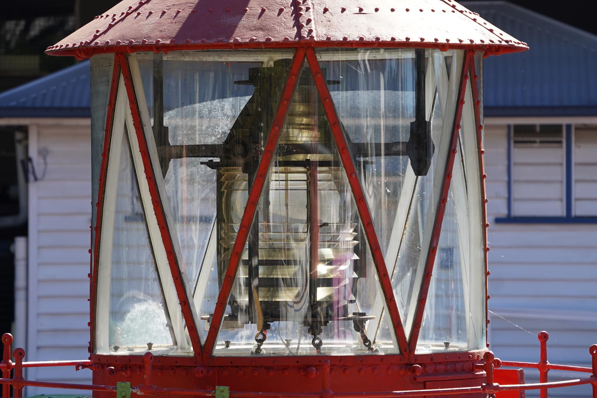 Floating Lighthouse Beacon in Dry Dock