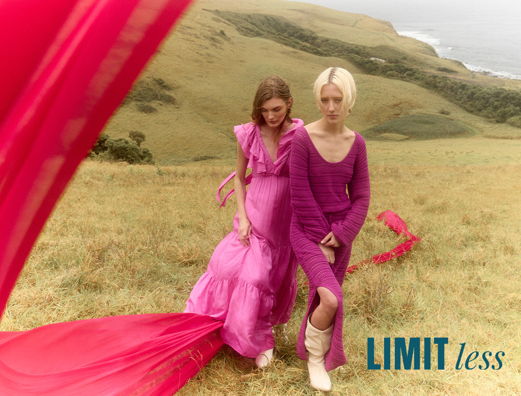 KIVARI | Models in pink outfits on hill
