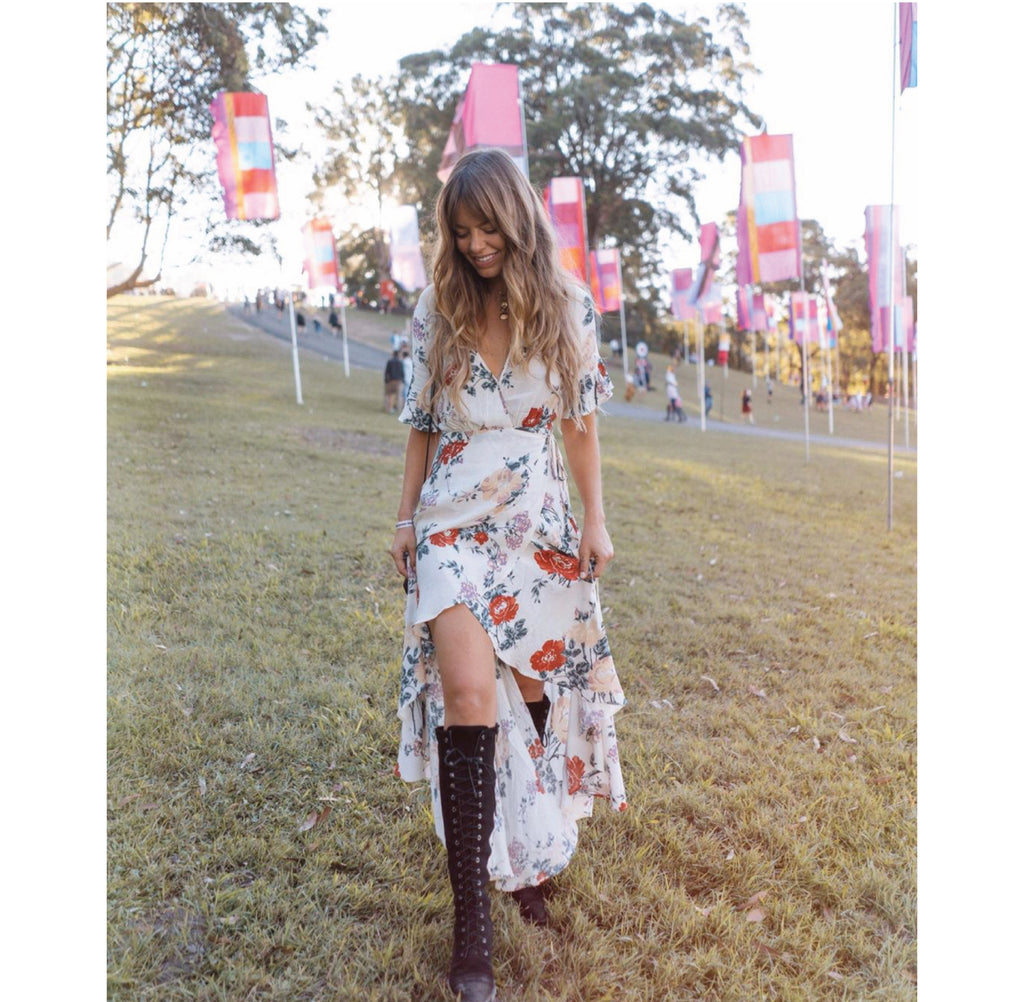 Christina Macpherson in our Harper Bloom Maxi Dress