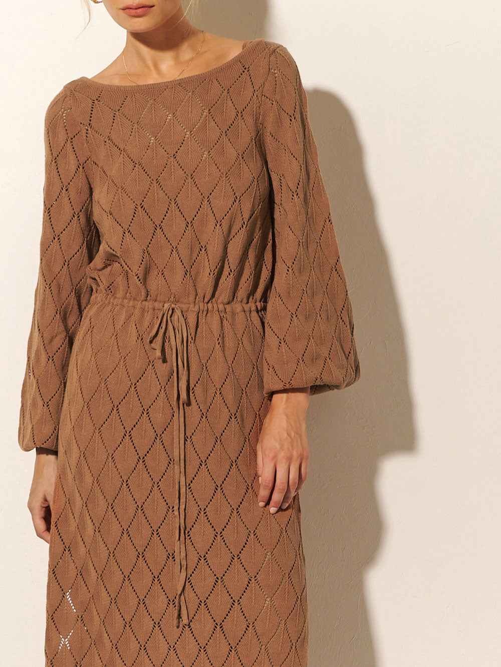 Claudia Knit Dress Cinnamon Brown Knit Dress KIVARI