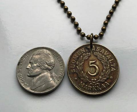 1931 Finland Suomi 5 Markka coin pendant necklace jewelry Finnish lion –  coinedJewelry®