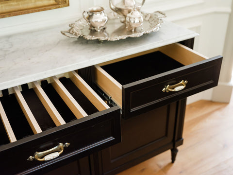 Built-In Silverware Storage 