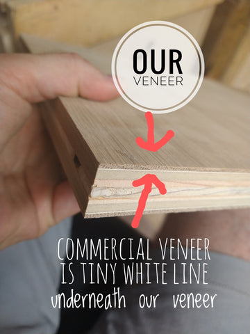 Our Veneer vs. Commercial Veneer