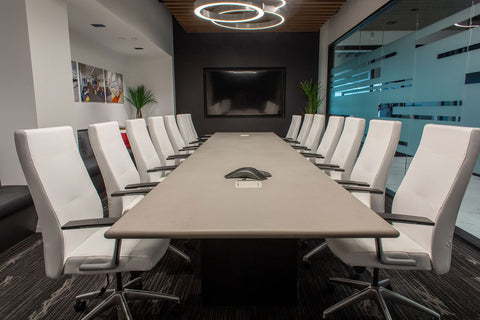 Conference Table Sleek and Managed Electrical