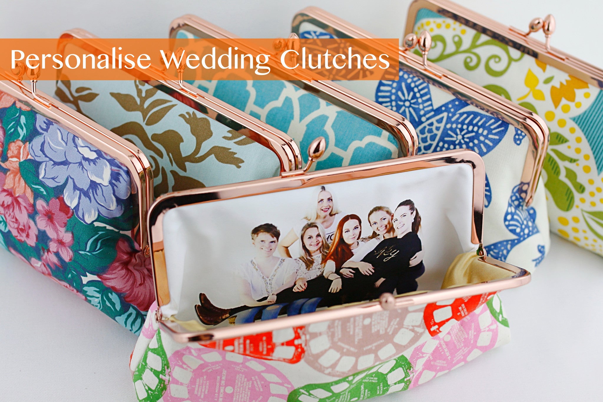 personalised wedding clutch bag