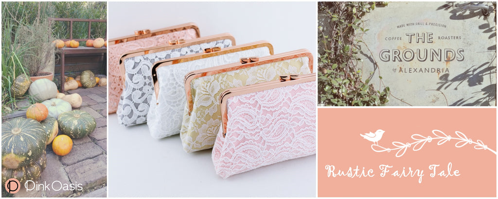 Rustic Fairy Tale Lace Wedding Clutches | PINKOASIS
