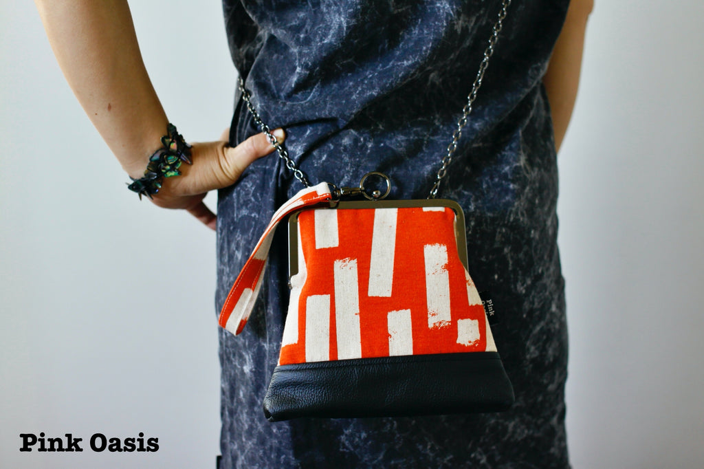 Handmade Wristlet Bag with Chain Strap | PINKOASIS