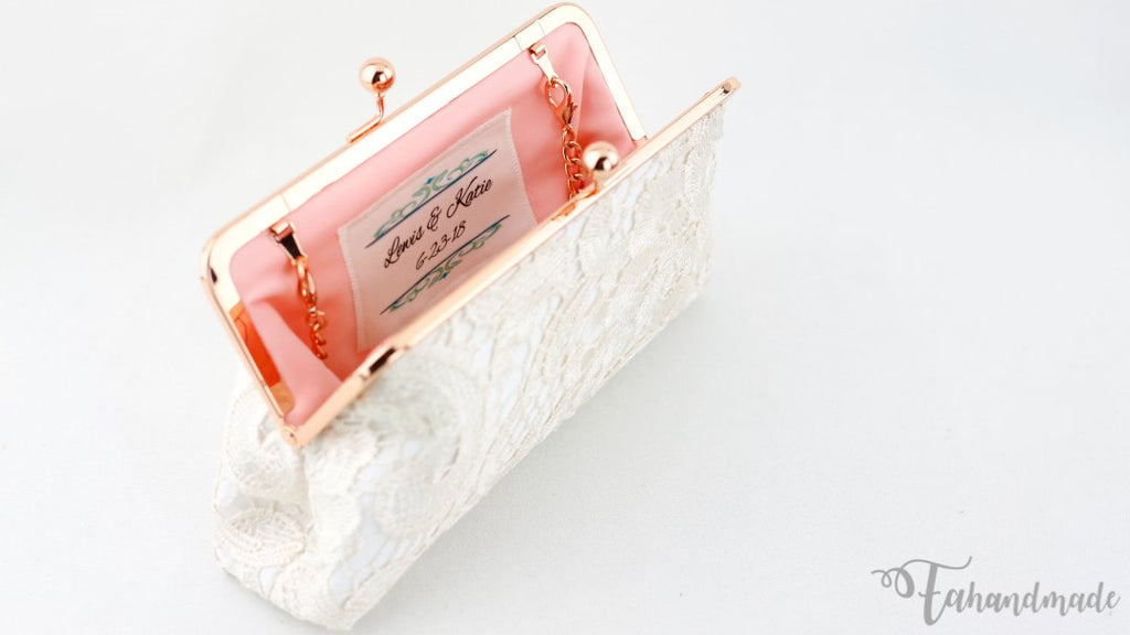 monogrammed wedding clutch for the mother of bride