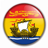 La Boutique de Macarons Nouveau Brunswick badges aimants personnalisés drapeaux du Canada