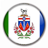 La Boutique de Macarons Yukon badges aimants personnalisés drapeaux du Canada