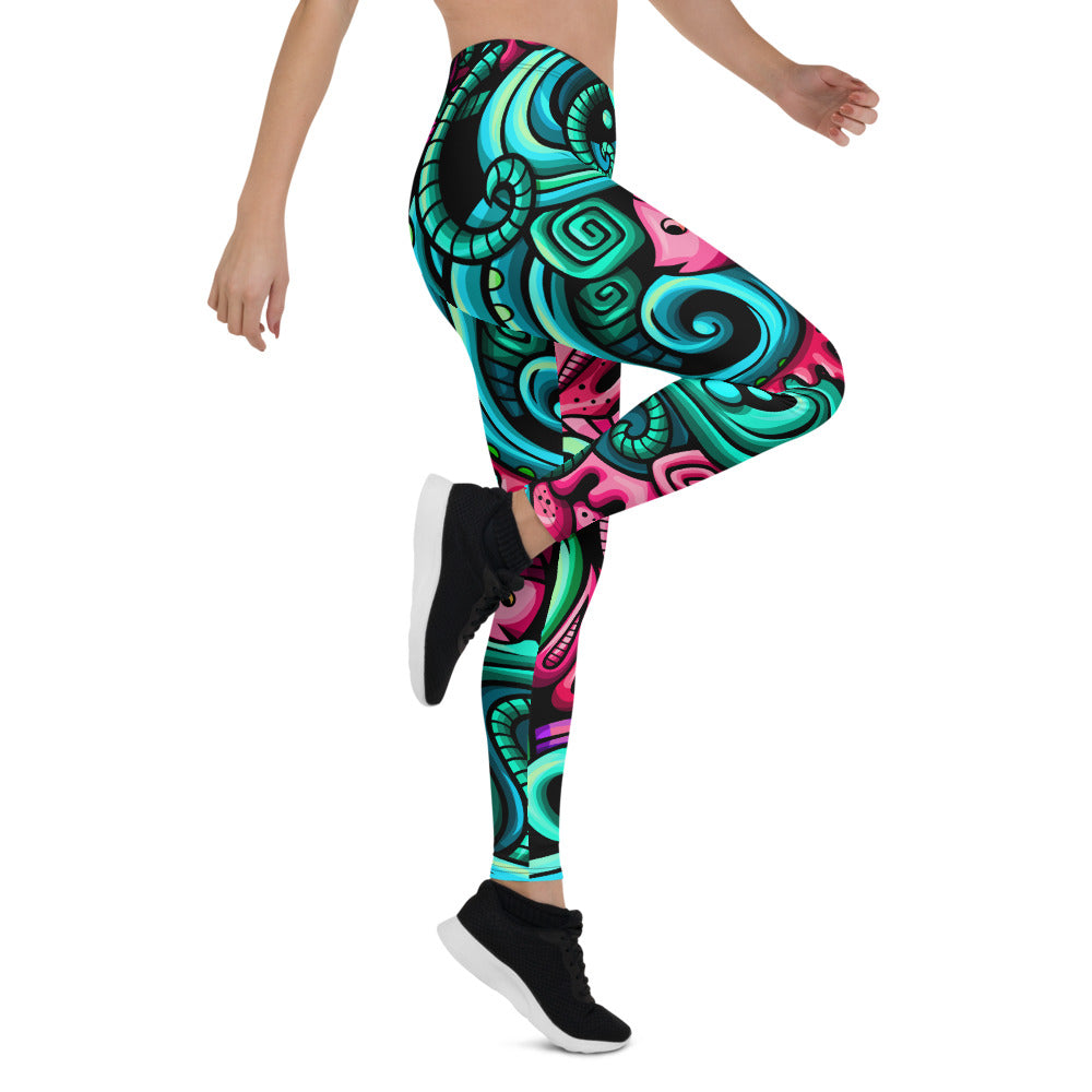 Sea Life Leggings Women S Activewear Leggings Scuba Diving Addicts