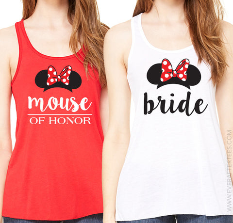 disney bride and bridesmaid shirts
