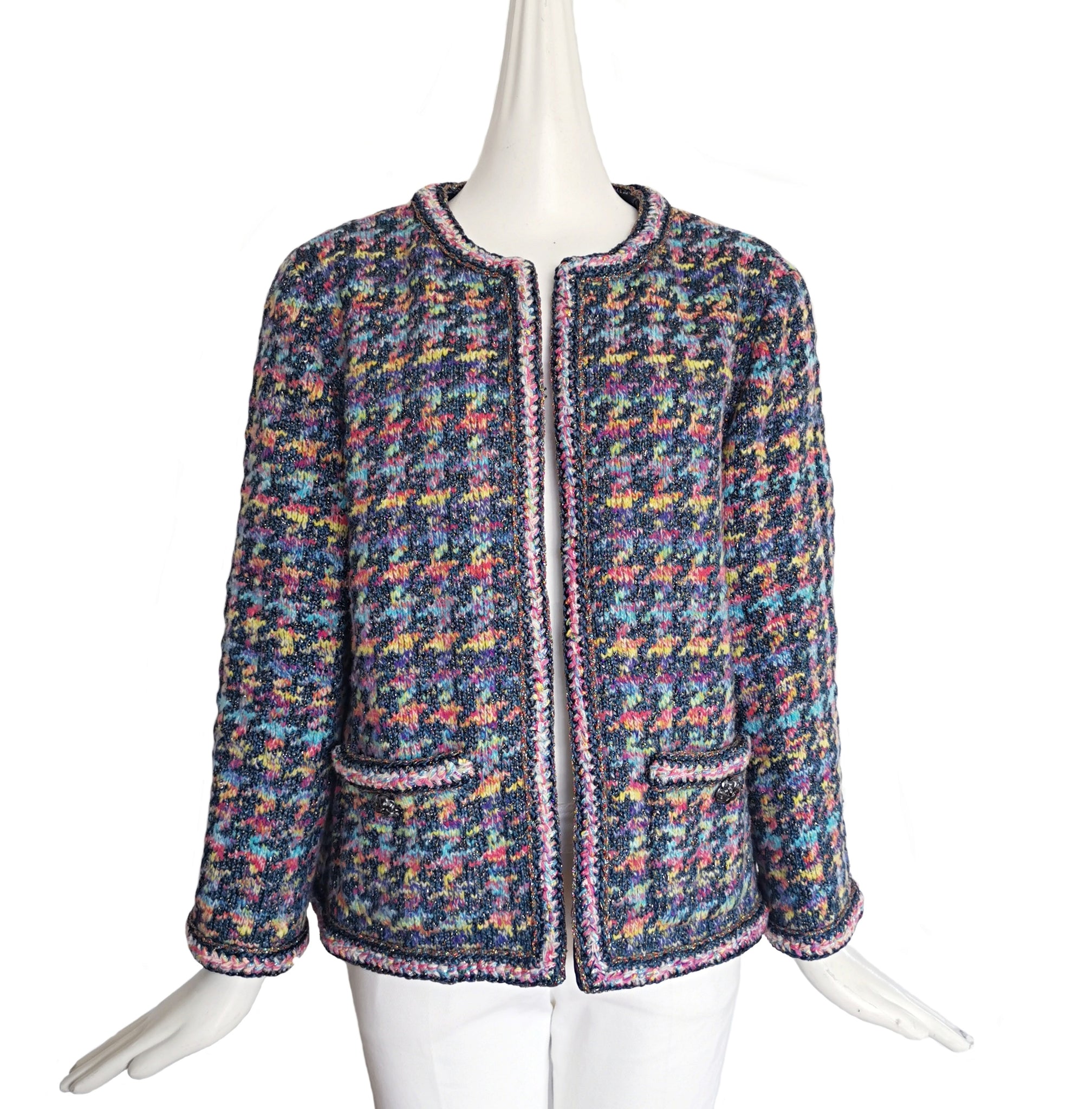 CHANEL 20/21 FW MULTICOLOR KNIT JACKET (48) – ReFrock