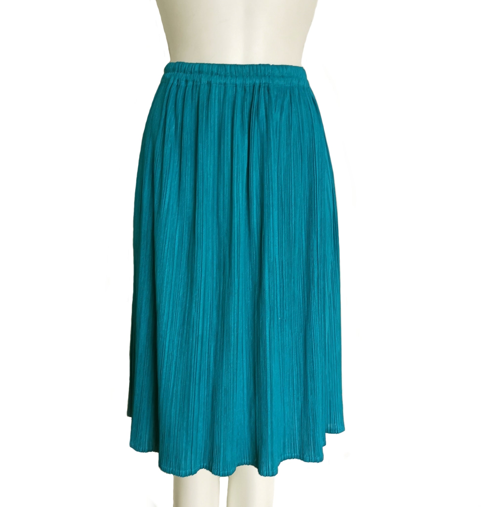 PLEATS PLEASE ISSEY MIYAKE TURQUOISE PLEATED SKIRT (3) – ReFrock