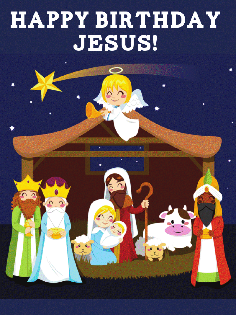 Jumbo Happy Birthday Jesus Nativity Magnet | Christian Book And Toys