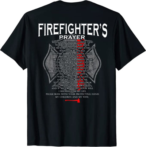 Firefighter's Prayer Thin Red Line T-Shirt