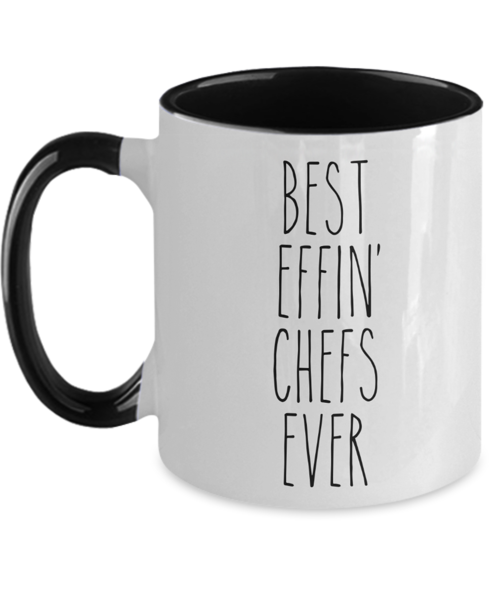 Gift For Chefs Best Effin' Chefs Ever Mug Two-Tone Coffee Cup Funny Coworker Gifts