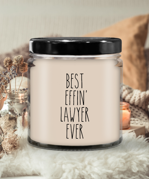Gift For Lawyer Best Effin' Lawyer Ever Candle 9oz Vanilla Scented Soy Wax Blend Candles Funny Coworker Gifts