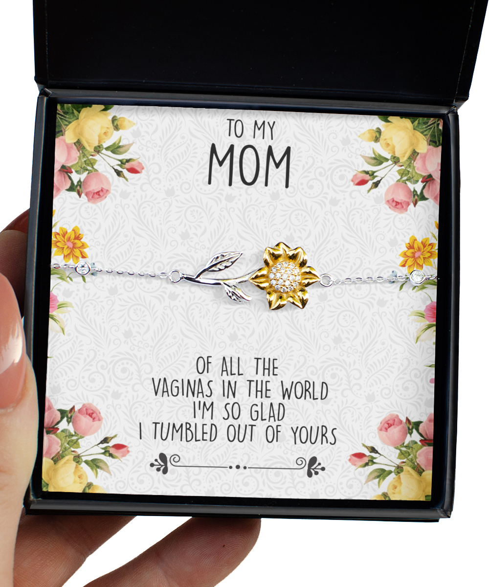 To My Mom Bracelet Funny Mother's Day Gift From Daughter Gif