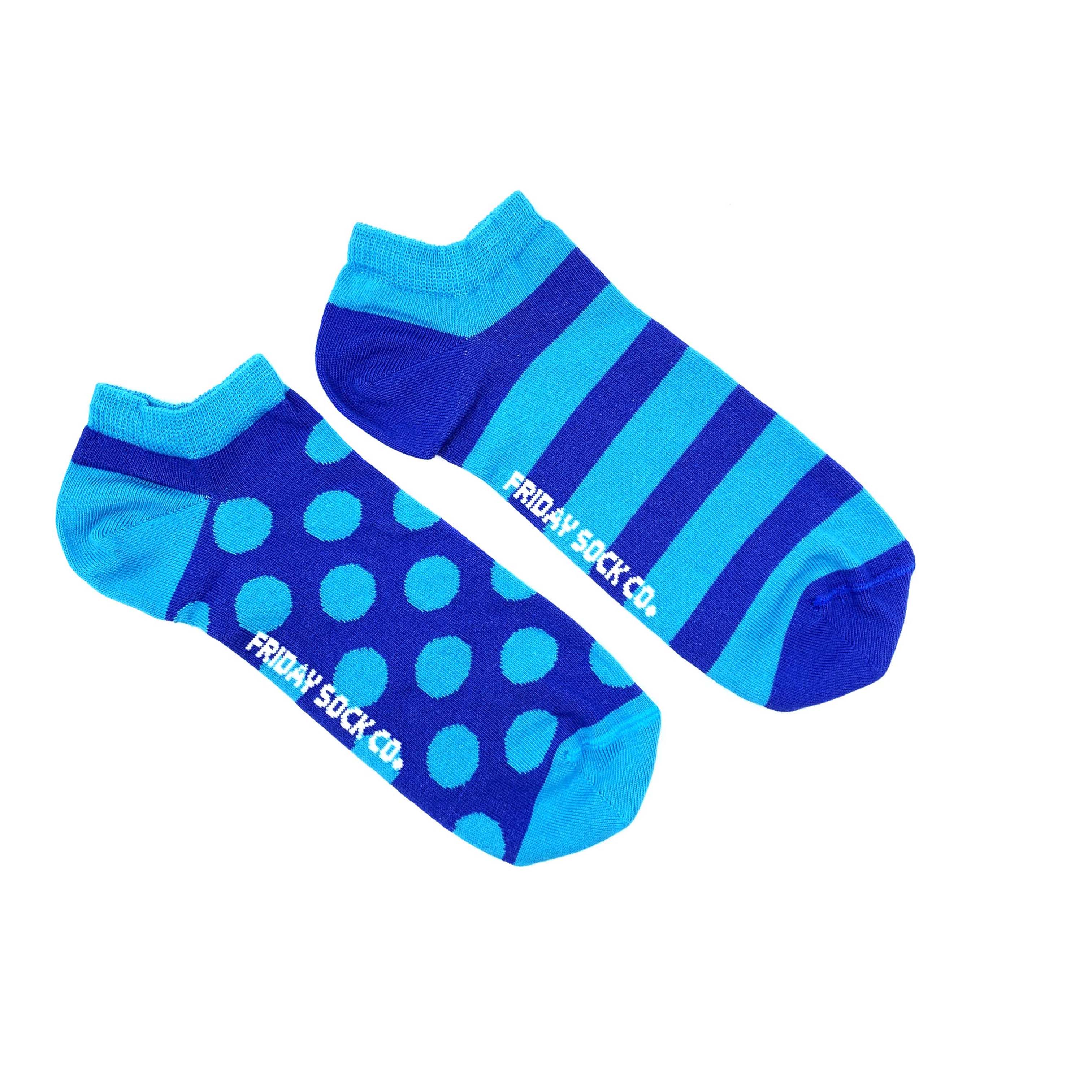 mens blue ankle socks