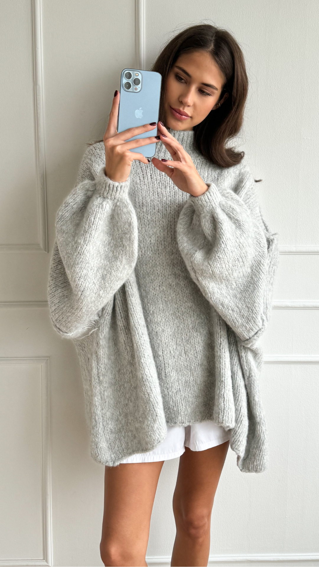 LAYLA SWEATER - LIGHT GREY