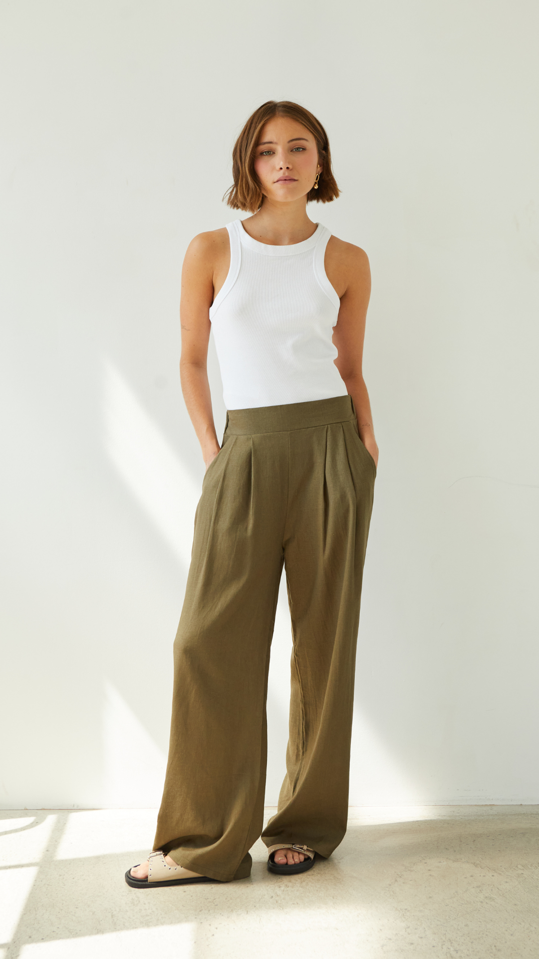 ALEXIS TROUSERS - KHAKI