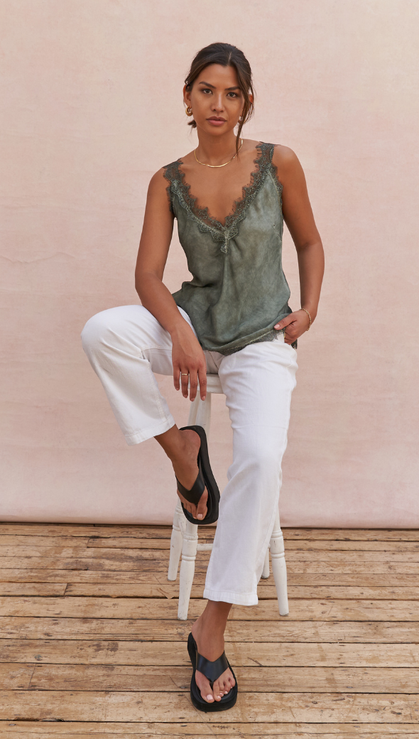 SOLANGE CAMISOLE - KHAKI