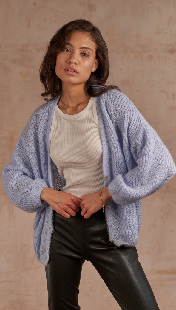 MILEY CARDIGAN - SKY BLUE