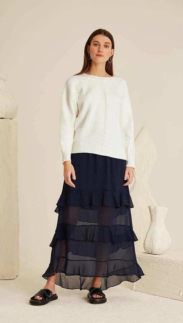 EMANUELLE SKIRT - NAVY