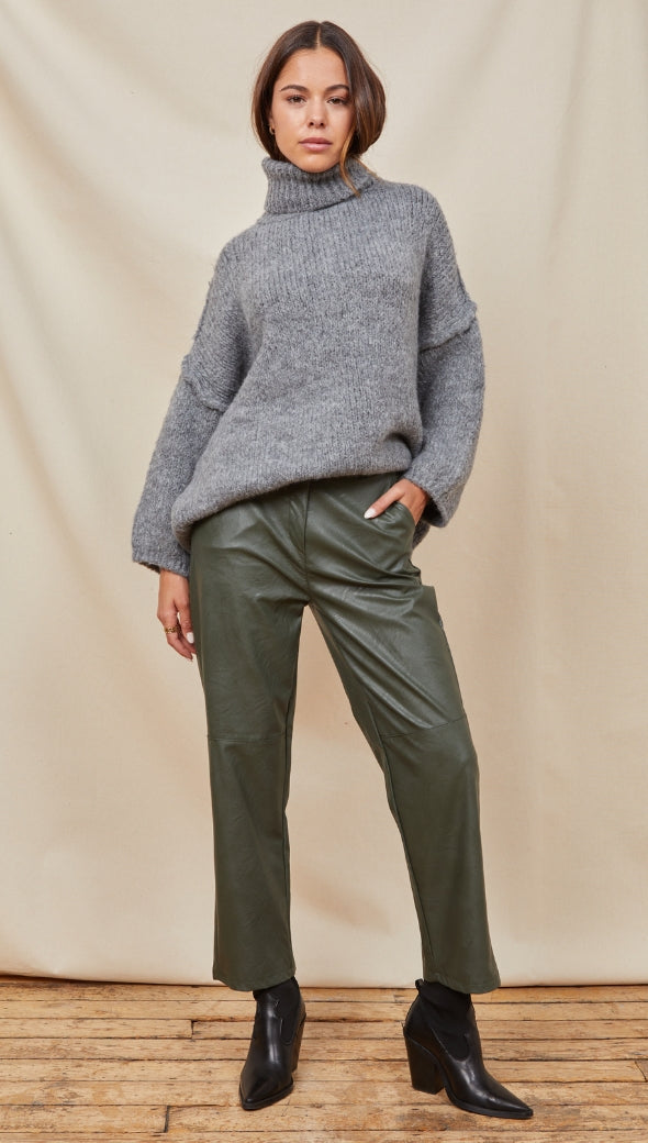 JOSEPHINA TROUSERS - ARMY GREEN