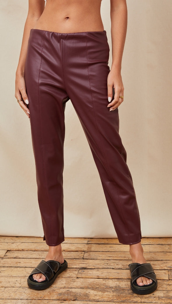 GRACE LEGGINGS - BURGUNDY