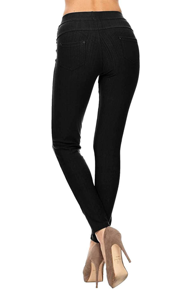 plain black jeggings