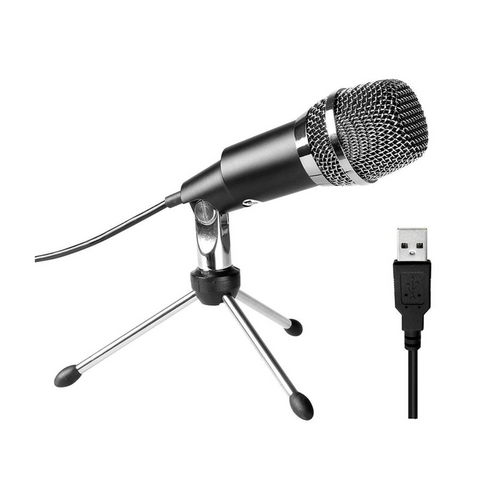 FIFINE USB Gooseneck Computer Microphone with Mute Button and Volume Knob  for , Zoom, Twitch Games, and Recording